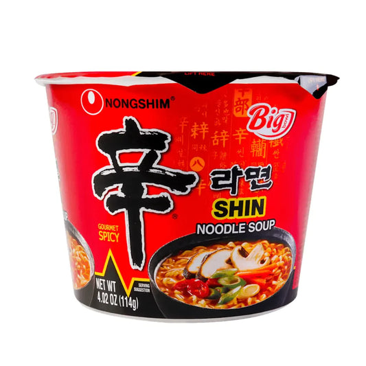 Korean Spicy Shin Ramen - Instant Noodle Soup, Big Bowl, 114g